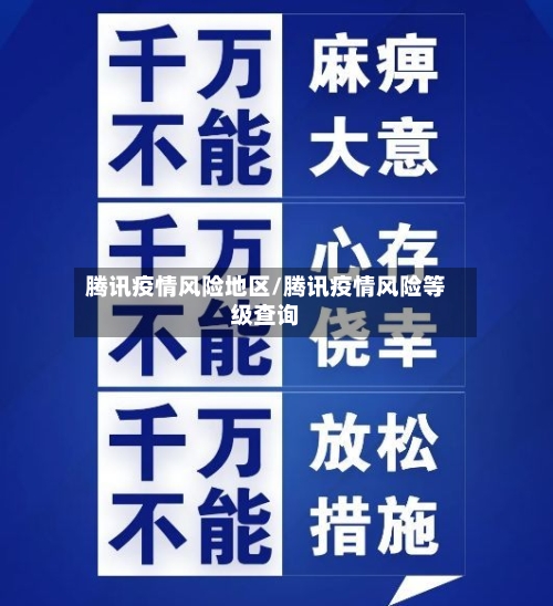 腾讯疫情风险地区/腾讯疫情风险等级查询