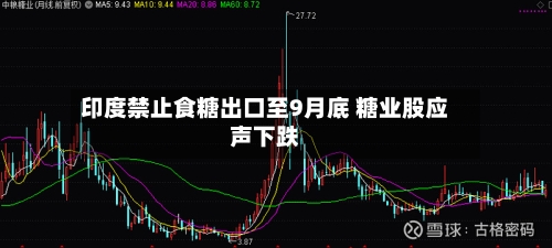印度禁止食糖出口至9月底 糖业股应声下跌
