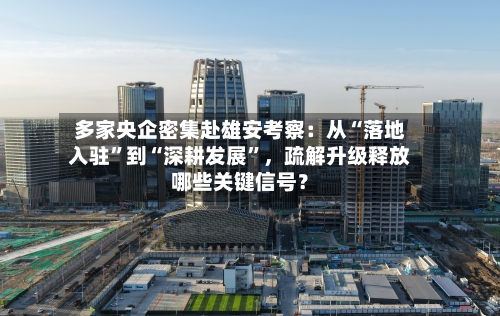 多家央企密集赴雄安考察:从“落地入驻”到“深耕发展”,疏解升级释放哪些关键信号?