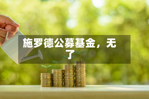 施罗德公募基金，无了