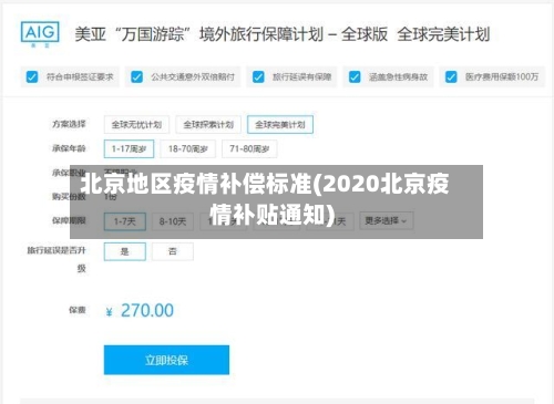 北京地区疫情补偿标准(2020北京疫情补贴通知)