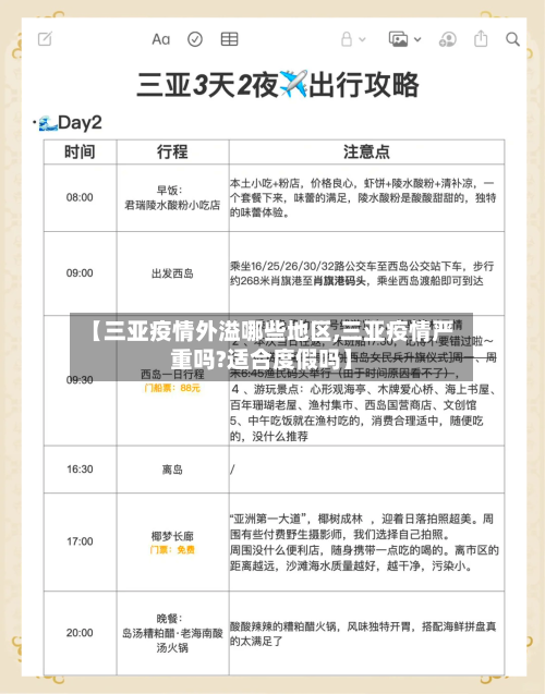 【三亚疫情外溢哪些地区,三亚疫情严重吗?适合度假吗】