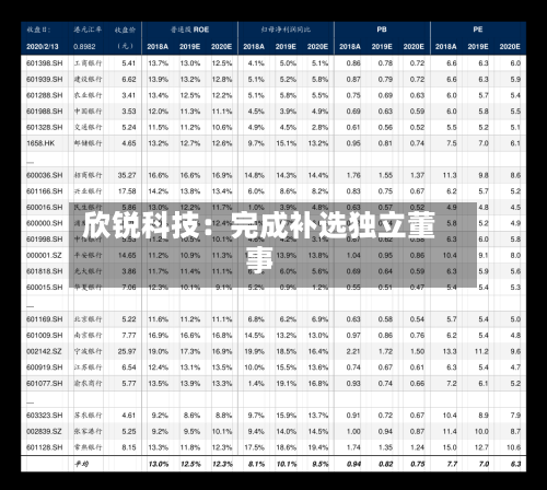 欣锐科技：完成补选独立董事