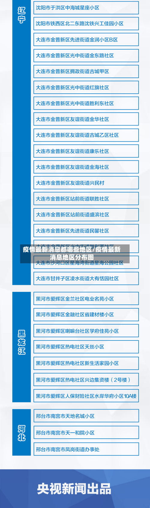 疫情最新消息都哪些地区/疫情最新消息地区分布图