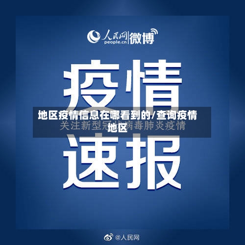 地区疫情信息在哪看到的/查询疫情地区