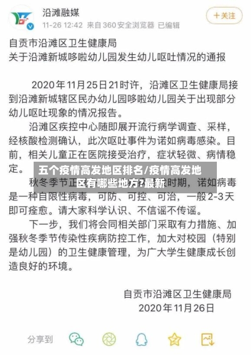五个疫情高发地区排名/疫情高发地区有哪些地方?最新
