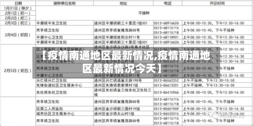 【疫情南通地区最新情况,疫情南通地区最新情况今天】